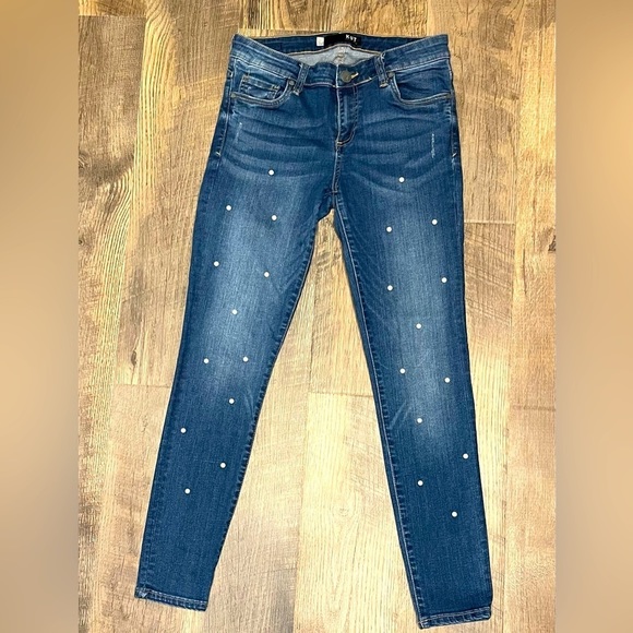 Kut from the Kloth Denim - Kut from the Kloth Brigitte Ankle Skinny Jeans Pearl Details Women's Size 4